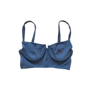 Timing Gray Crop Top Bra Upderwiring Large